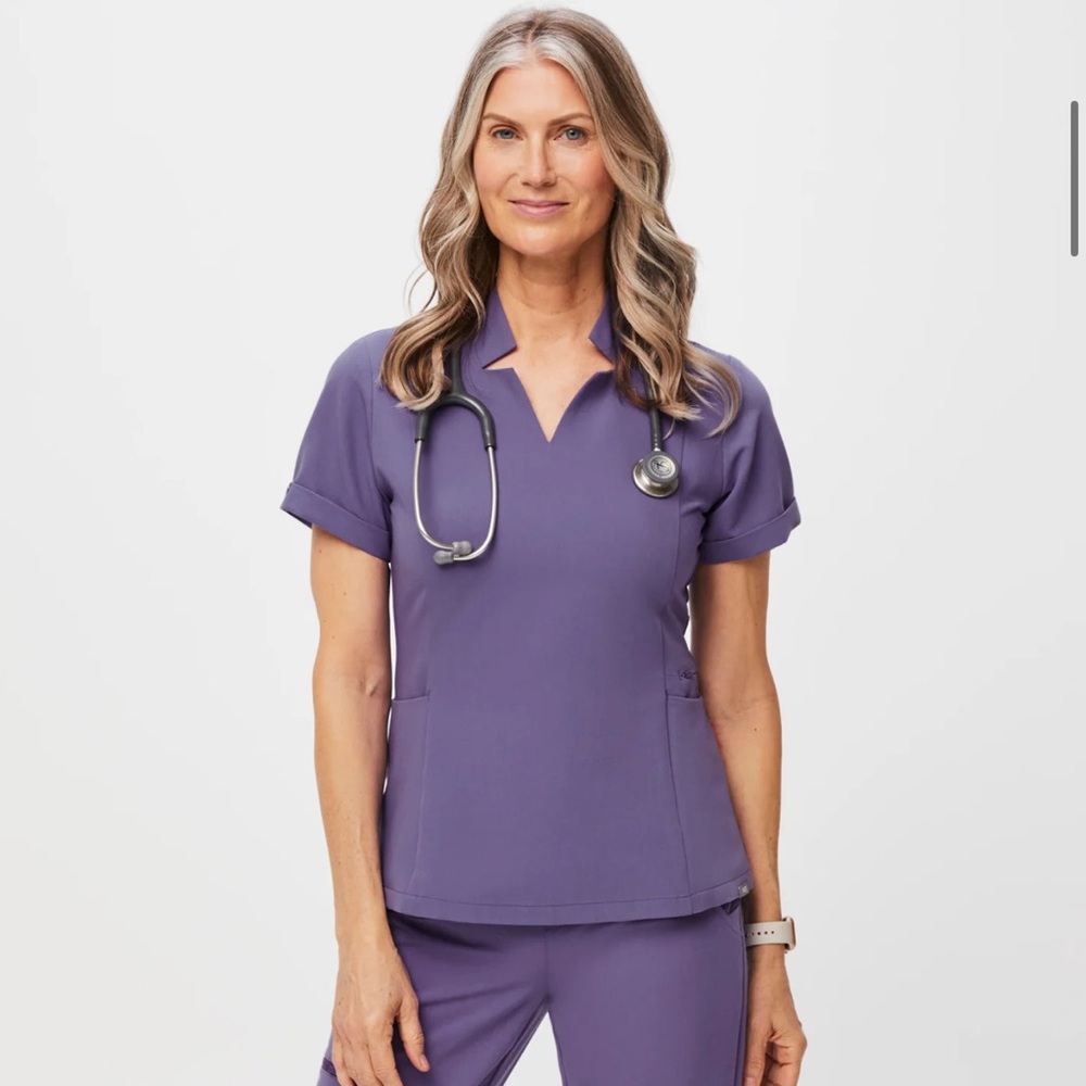 Figs Amethyst Inala-Slim scrub top